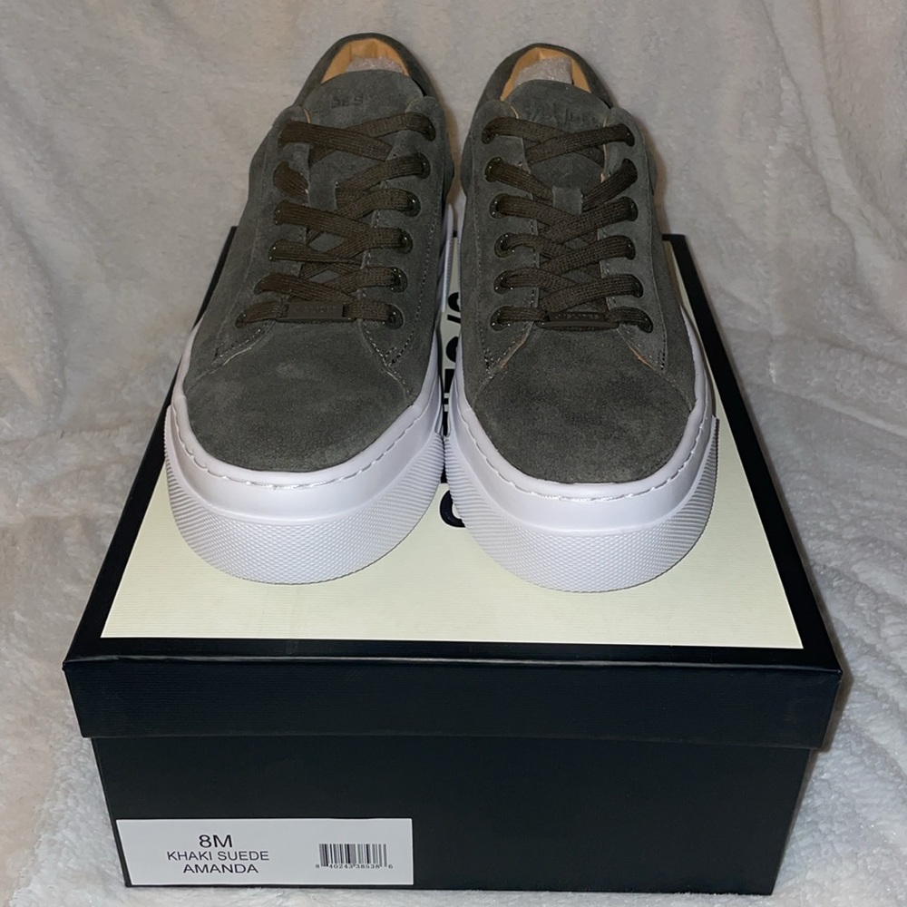 NWT J/SLIDES AMANDA Khaki Suede Sneaker - Picture 7 of 15